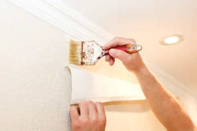 Pose de papier peint à la Brousse — revêtements muraux et toiles de verre